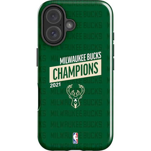 NBA Milwaukee Bucks 2021 Champions iPhone 16 Plus Impact Case